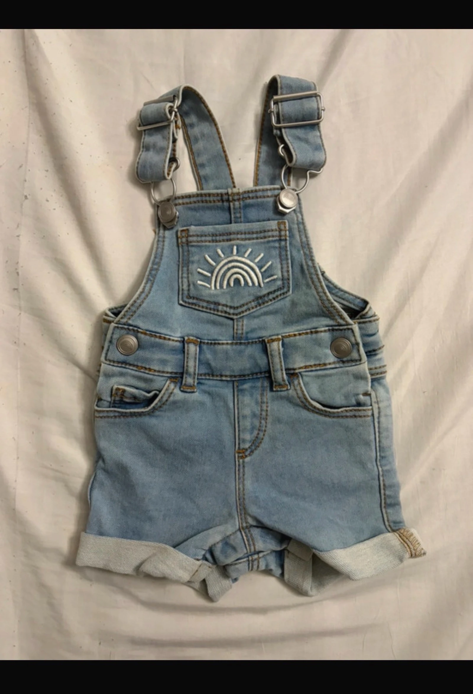 Salopette short en jean bébé fille Primark - 0/3 mois